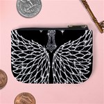 Bling Wings and Cross Coin Change Purse Back