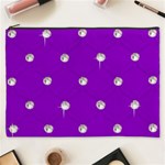 Royal Purple Sparkle Bling Cosmetic Bag (XXXL) Front