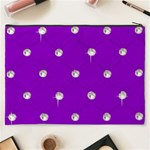 Royal Purple Sparkle Bling Cosmetic Bag (XXXL) Back