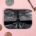 Vintage France Paris Fontain Chaillot Tour Eiffel 1970 Coin Change Purse Front