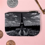 Vintage France Paris Fontain Chaillot Tour Eiffel 1970 Coin Change Purse Back