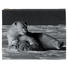 Vintage Usa Alaska Mother Polar Bear 1970 Cosmetic Bag (xxxl)