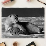 Vintage USA Alaska mother polar bear 1970 Cosmetic Bag (XXXL) Back
