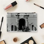 Vintage Principality of Monaco palace gate and guard Medium Makeup Purse Back