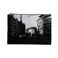 Vintage Germany Frankfurt City Street 1970 Large Makeup Purse