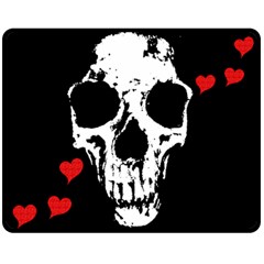 Fragmented Skull & Hearts Large Fleece Blanket