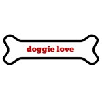 doggie love Magnet (Dog Bone) Front