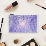 Purple Cubic Typography Cosmetic Bag (Small) Front