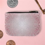 Pink Damask Coin Change Purse Back