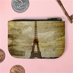 Elegant Vintage Paris Eiffel Tower Art Coin Change Purse Back