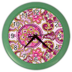 Floral Fantasy Wall Clock (color)