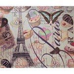 French Pastry Vintage Scripts Floral Scripts Butterfly Eiffel Tower Vintage Paris Fashion Deluxe Canvas 14  x 11  (Framed) 14  x 11  x 1.5  Stretched Canvas