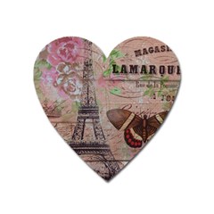 Girly Bee Crown  Butterfly Paris Eiffel Tower Fashion Magnet (heart)