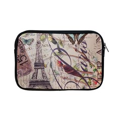 Paris Eiffel Tower Vintage Bird Butterfly French Botanical Art Apple Ipad Mini Zipper Case by chicelegantboutique
