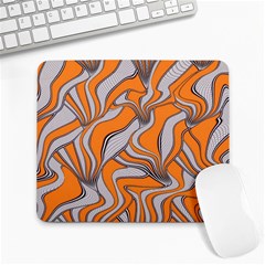 Foolish Movements Swirl Orange Large Mouse Pad (rectangle)