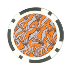 Foolish Movements Swirl Orange Poker Chip