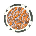 Foolish Movements Swirl Orange Poker Chip Back