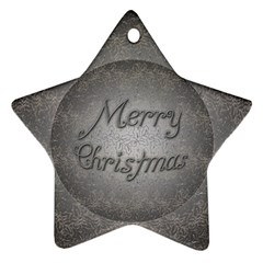 Metal Merry Christmas Star Ornament (two Sides)