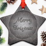 Metal Merry Christmas Star Ornament (Two Sides) Front
