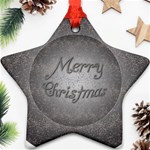 Metal Merry Christmas Star Ornament (Two Sides) Back