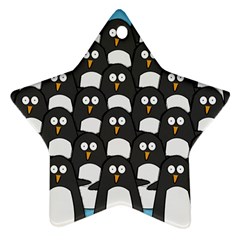 Penguin Group Star Ornament (two Sides)