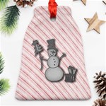 Happy Little Snowman Bell Ornament (Two Sides) Back