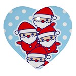 Santa s Heart Ornament (Two Sides) Back