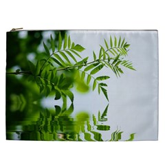 Leafs With Waterreflection Cosmetic Bag (xxl)