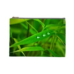 Bamboo Leaf With Drops Cosmetic Bag (large)