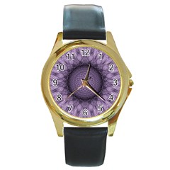 Mandala Round Metal Watch (gold Rim) 
