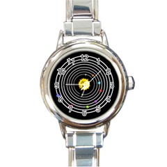 Solar System Round Italian Charm Watch by PaolAllen2