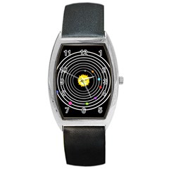 Solar System Tonneau Leather Watch by PaolAllen2