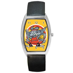 Flying Monkey Tonneau Leather Watch by Contest1738792