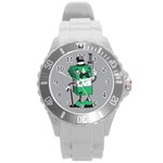 Don t waste your time... Plastic Sport Watch (Large) Front