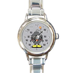 Time Bomb Round Italian Charm Watch by Contest1771648