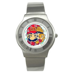 Mario Zombie Stainless Steel Watch (slim) by Contest1731890