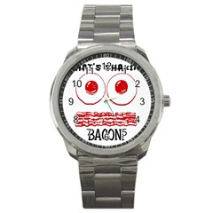 Whats Shakin Bacon? Sport Metal Watch by Contest1804625