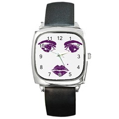 Beauty Time Square Leather Watch by Contest1704350