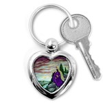 Jesus Overlooking Jerusalem - Ave Hurley - ArtRave - Key Chain (Heart) Front