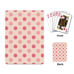 Pale Pink Polka Dots Playing Cards Single Design