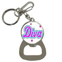  Pink Diva Bottle Opener Key Chain by Colorfulart23