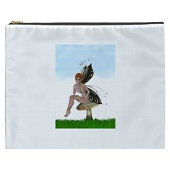 Fairy Sitting On A Mushroom Cosmetic Bag (xxxl)