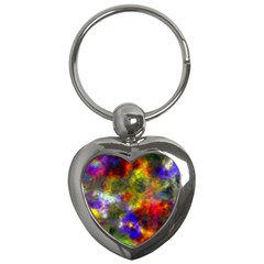 Deep Watercolors Key Chain (heart)