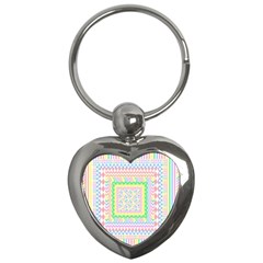Layered Pastels Key Chain (heart)
