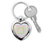 Layered Pastels Key Chain (Heart) Front