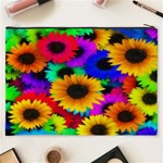 Colorful Sunflowers Cosmetic Bag (XXXL) Back
