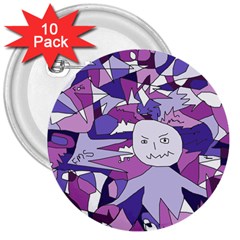 Fms Confusion 3  Button (10 Pack) by FunWithFibro