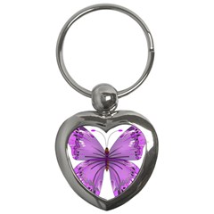 Purple Awareness Butterfly Key Chain (heart) by FunWithFibro