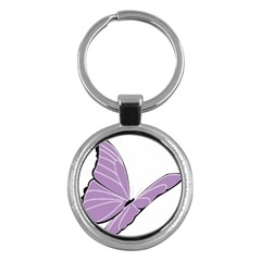 Purple Awareness Butterfly 2 Key Chain (round) by FunWithFibro