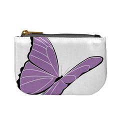 Purple Awareness Butterfly 2 Coin Change Purse by FunWithFibro
